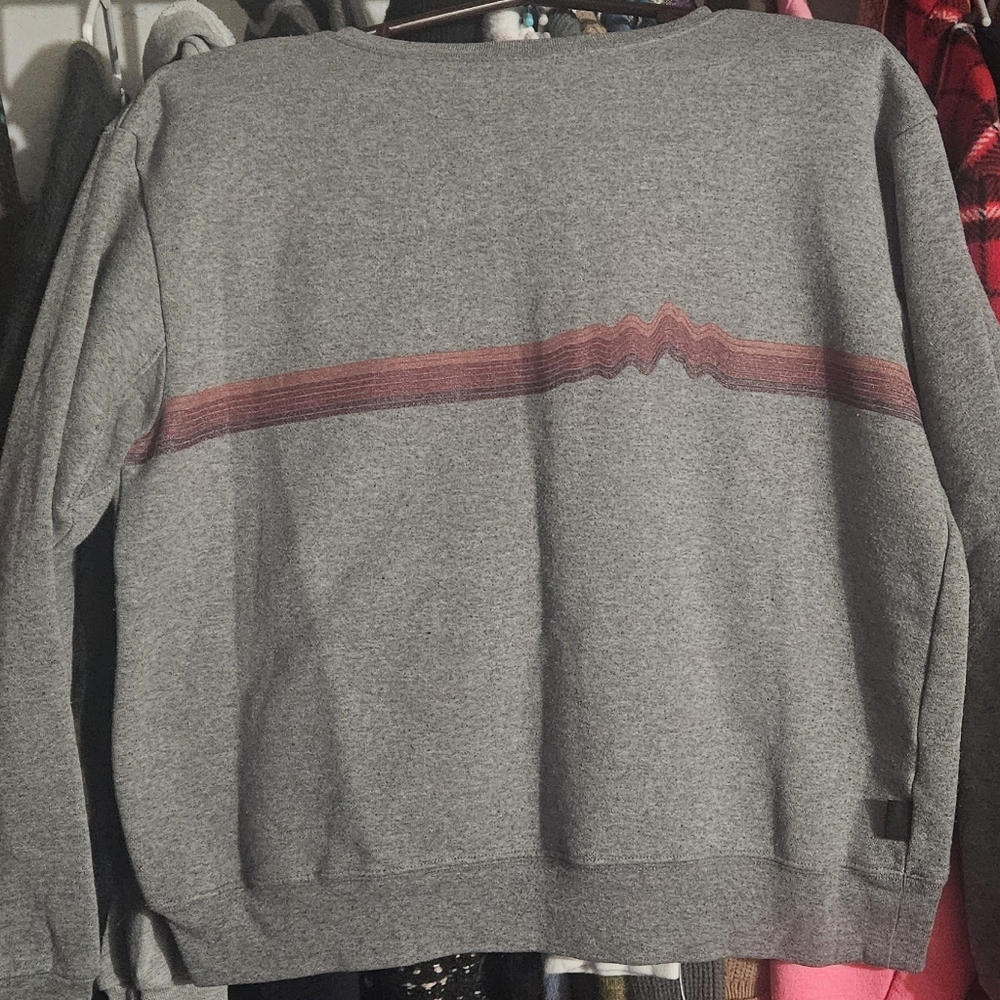 Patagonia Gray and Maroon Crewneck Sweater